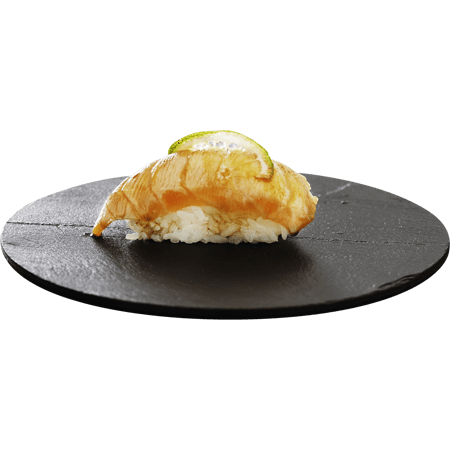 Nigiri med Flammegrillet laks (2 stk)