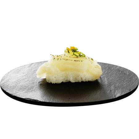 Nigiri Flammegrillet kammusling (2 stk)